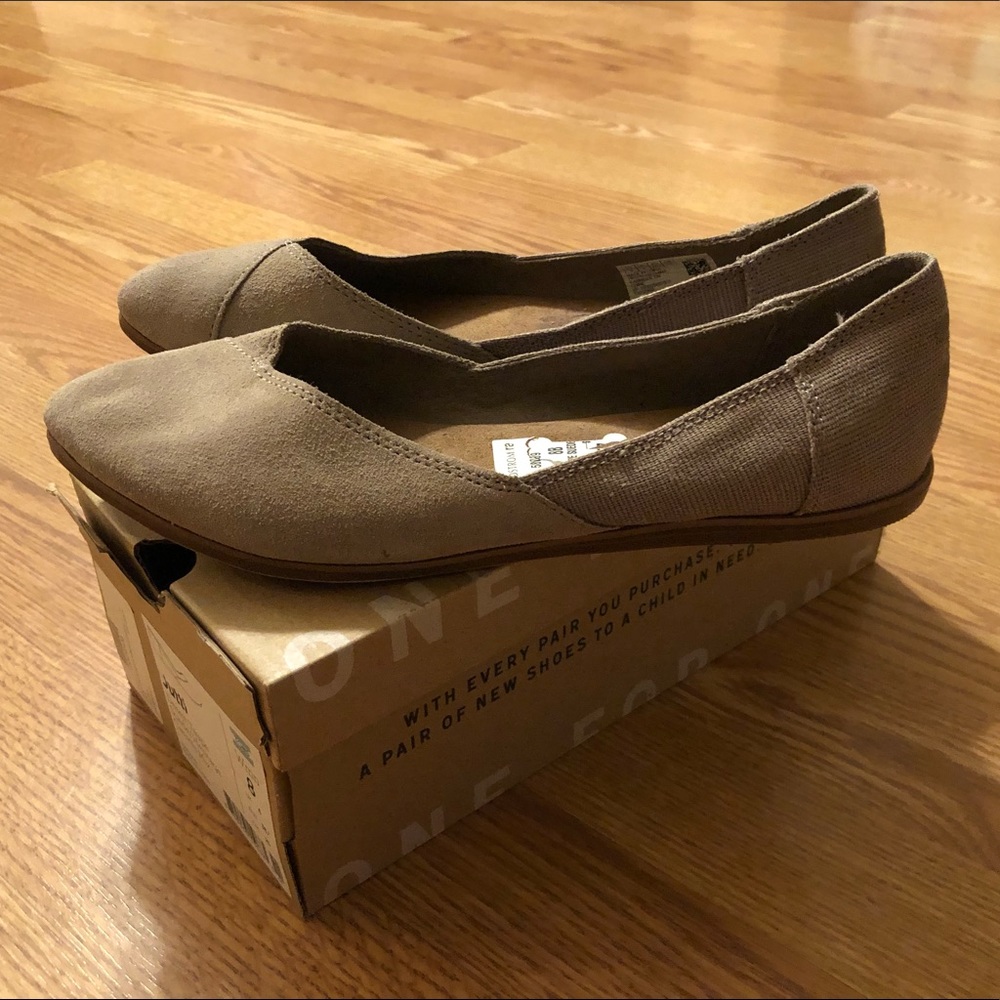 TOMS, Jutti Desert Taupe, size 8